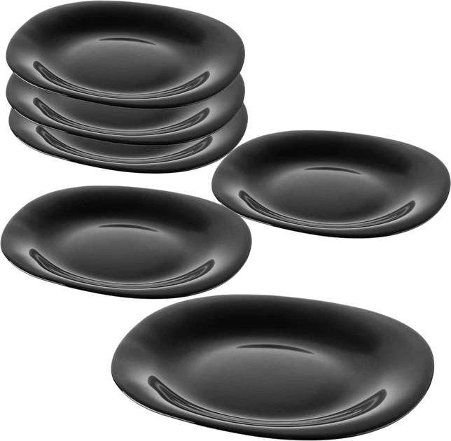 Набір тарілок Kadax Vetriolo квадратних чорних 6x21.5 см (5903699453872) - зображення 1