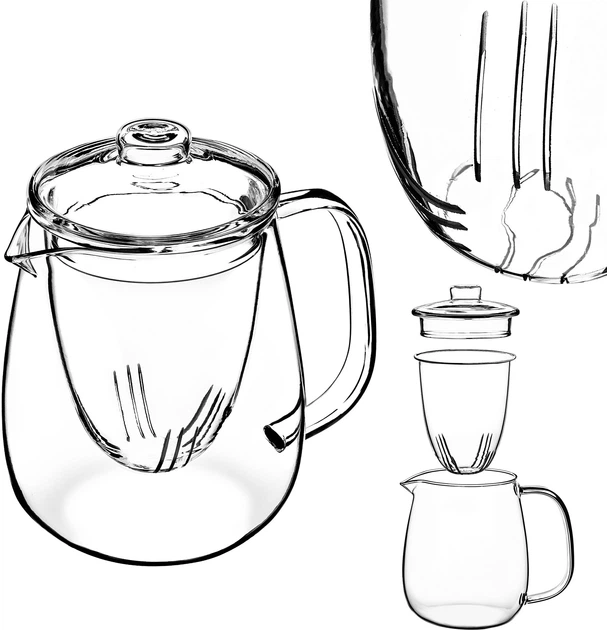 Заварювальний чайник Kadax Lyss з заварником 600 мл (5903699483336) - зображення 4