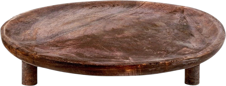 Deska do serwowania Vilde drewniana na nóżkach brązowa 30 cm (5904316446543) - obraz 1