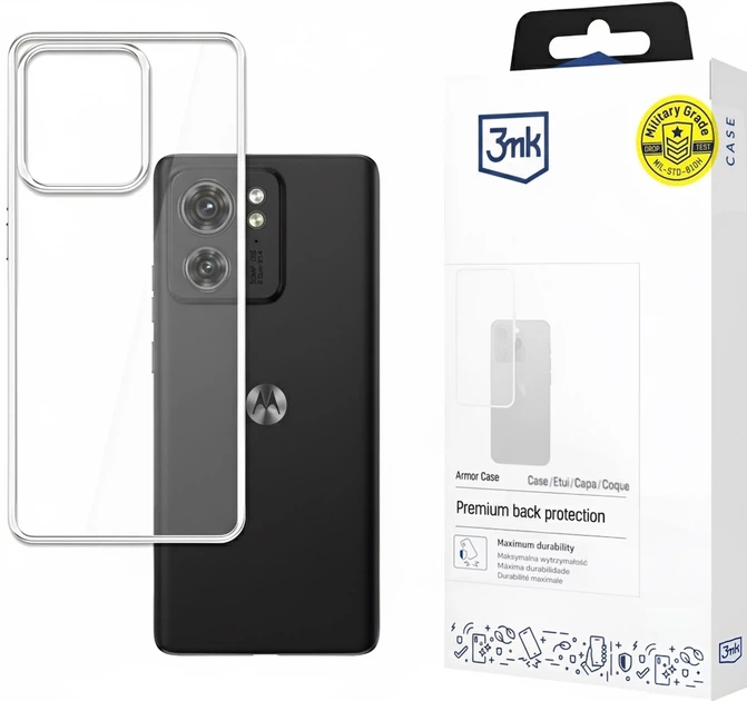 Etui plecki 3MK Armor Case na Motorola Edge 40 Transparent (5903108555371) - obraz 3