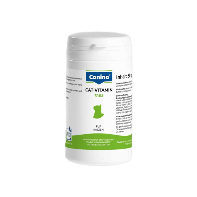 Вітаміни Canina Cat-Vitamin Tabs для котів, вітамінний комплекс, 50 г (100 табл) - зображення 2