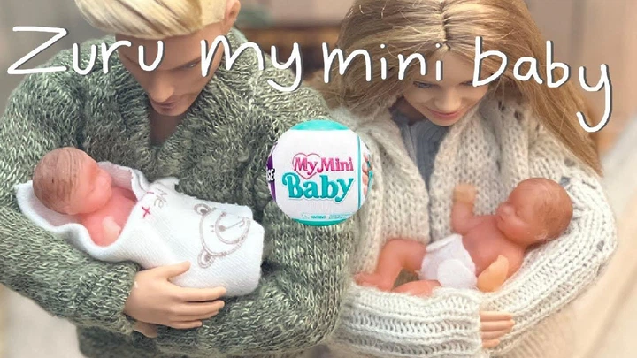 BABYL ミニ銅鑼＆ステッカーセット　箱付き Лялькова мініатюра Zuru My Mini Baby Surprise Куля сюрприз Mini