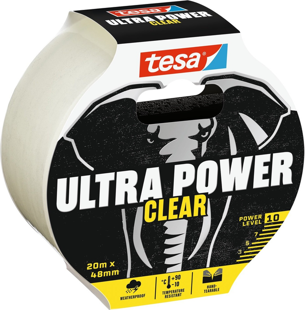 Taśma naprawcza TESA Ultra Power 20 m x 48 mm Przezroczysta (4063565106507) - obraz 2