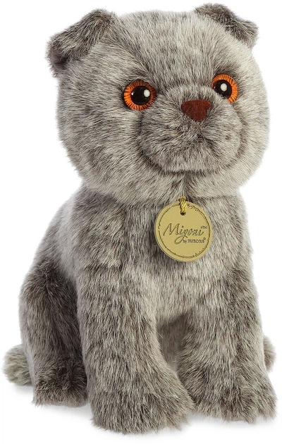 Іграшка м'яконабивна Aurora Кішка шотландська висловуха Сіра 20 см (4894856002600) - зображення 1