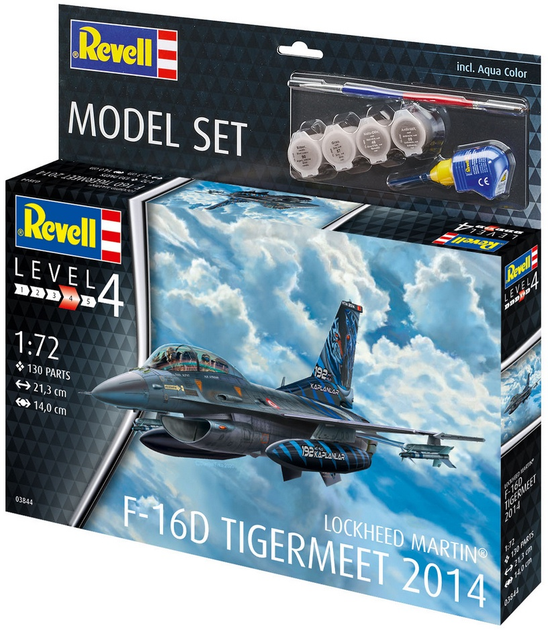Збірна модель-копія Revell Літак F-16D Tigermeet 2014 Рівень 4 Масштаб 1:72 (RVL-63844) - зображення 4