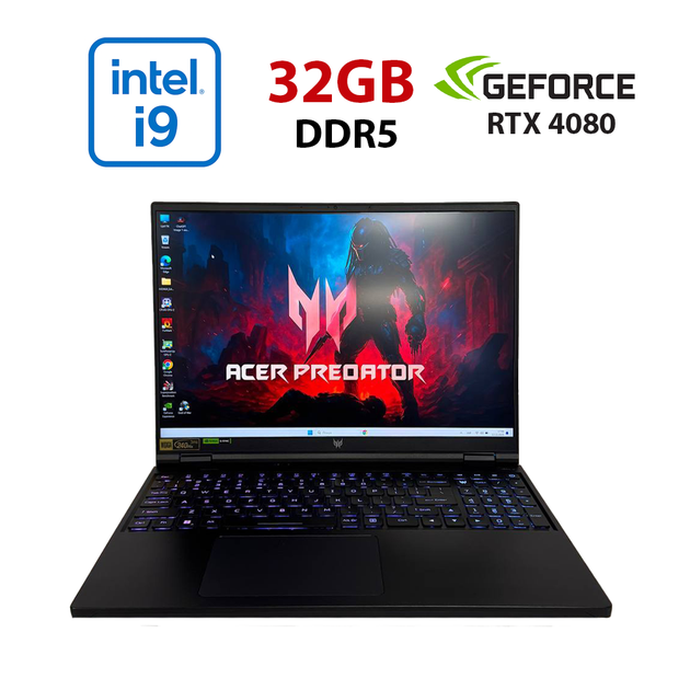 Игровой ноутбук Acer Predator Helios 16 PH16-71 / 16" (2560x1600) IPS / Intel Core i9-13900HX (24 (32) ядер по 2.2 - 5.4 GHz) / 32 GB DDR5 / 1000 GB SSD / nVidia GeForce RTX 4080, 12 GB GDDR6, 192-bit / WebCam б/у - Фото 1 Игровой ноутбук Acer Predator Helios 16 PH16-71 / 16" (2560x1600) IPS / Intel Core i9-13900HX (24 (32) ядер по 2.2 - 5.4 GHz) / 32 GB DDR5 / 1000 GB SSD / nVidia GeForce RTX 4080, 12 GB GDDR6, 192-bit / WebCam б/у - изображение 1