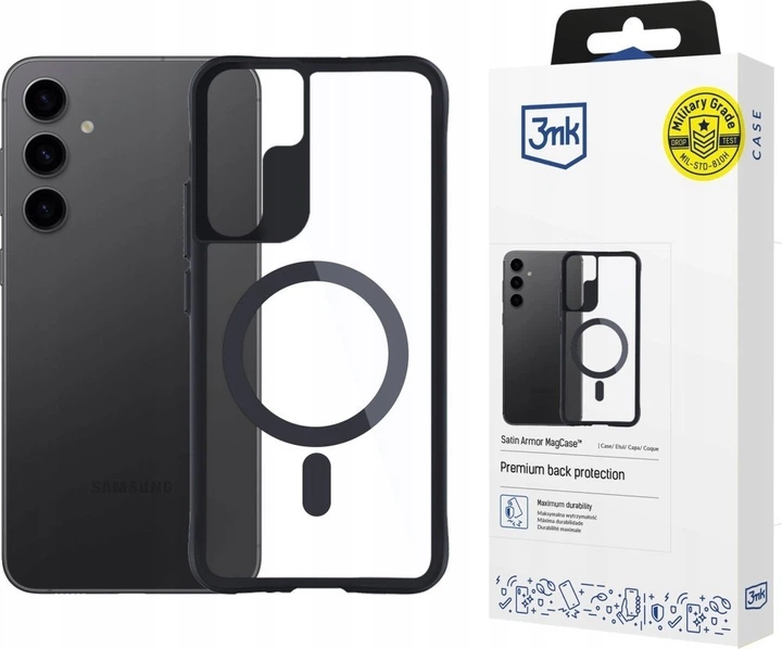 Etui plecki 3MK Satin Armor Mag do Samsung Galaxy S24 Plus Transparent (5903108563918) - obraz 3