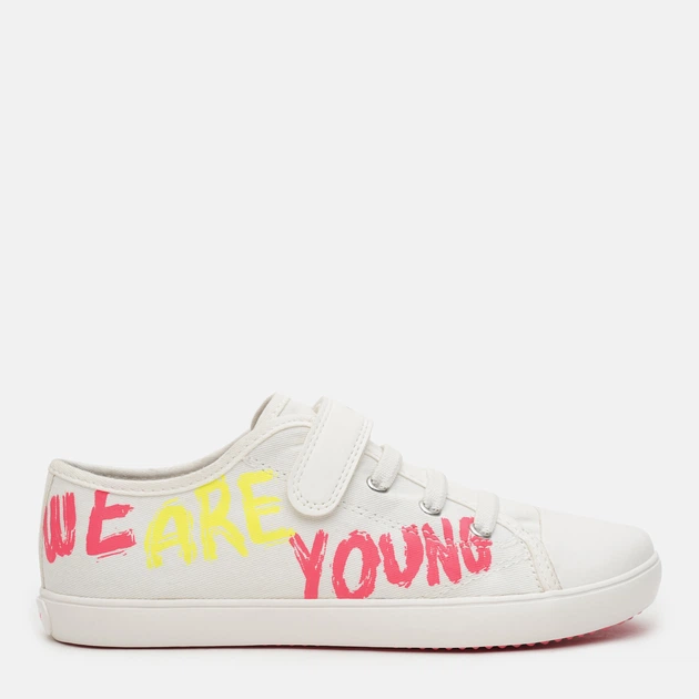 Trampki dziecięce dla dziewczynki na rzepy Geox J154NE-000AW-C1441 31 Białe (8054730975093) (955555910013158) - Outlet - obraz 1