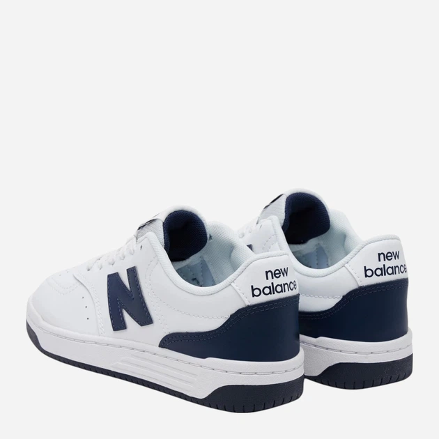 Підліткові шкіряні кросівки для хлопчика New Balance B80 GSB80WB 37.5 (5US) Білі (197968176134) (955555910566668) - Уцінка - зображення 3