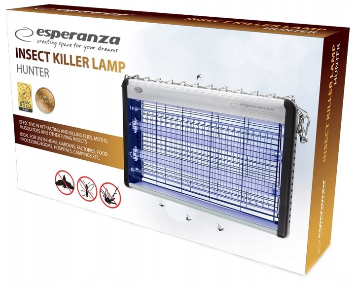 Лампа пастка для комах Esperanza EHQ006 Insect Killer Lamp Hunter (5901299955505) (955555912314349) - Уцінка - зображення 4