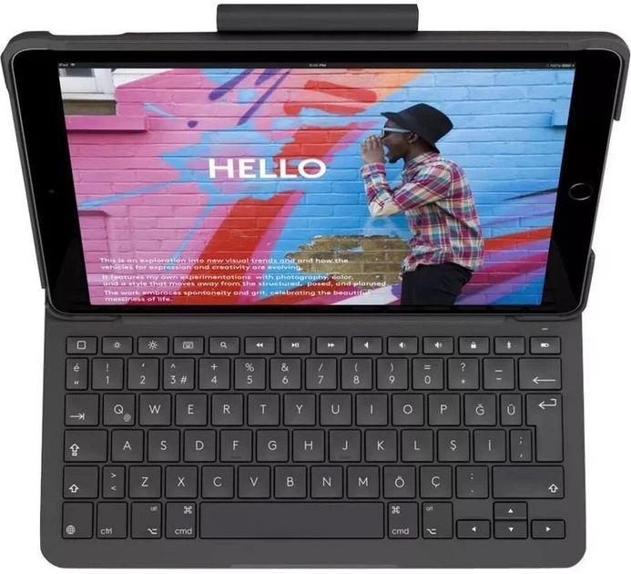 Etui z klawiaturą Logitech Slim Folio dla Apple iPad 10.9" (10. Generation) Oxford Grey (920-011423) (2515ZLP083W9) - Outlet - obraz 1