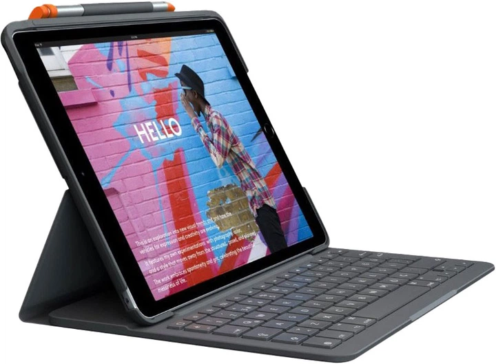 Etui z klawiaturą Logitech Slim Folio dla Apple iPad 10.9" (10. Generation) Oxford Grey (920-011423) (2515ZLP083W9) - Outlet - obraz 2
