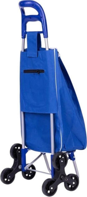 Wózek na zakupy ModernHome by Multistore 25 litrów na 6 kółkach Niebieski (5905817001965) (955555912696547) - Outlet - obraz 3