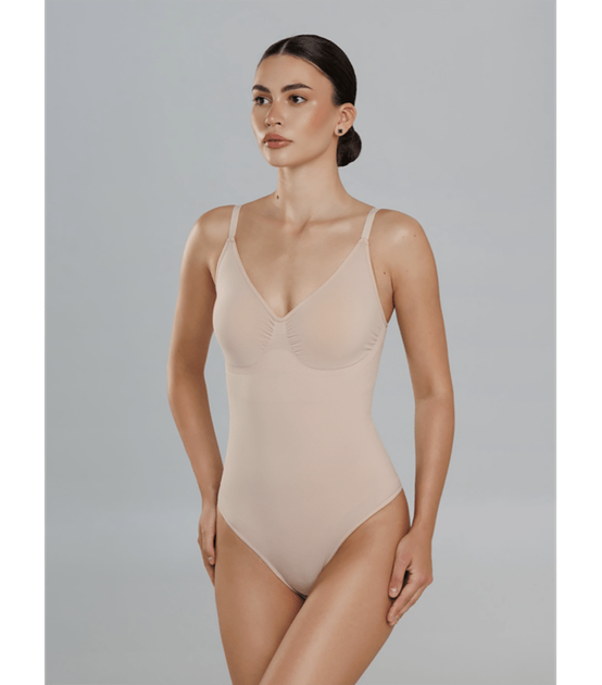Корректирующее боди с трусиками стрингами - Giulia - BODY STRING SHAPEWEAR - XXL - Light Nude - Фото 1 Корректирующее боди с трусиками стрингами - Giulia - BODY STRING SHAPEWEAR - XXL - Light Nude - изображение 1