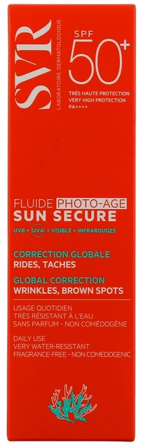 Fluid przeciwsłoneczny SVR Sun Secure SPF 50+ przeciwstarzeniowy 40 ml (3662361004065) - obraz 1