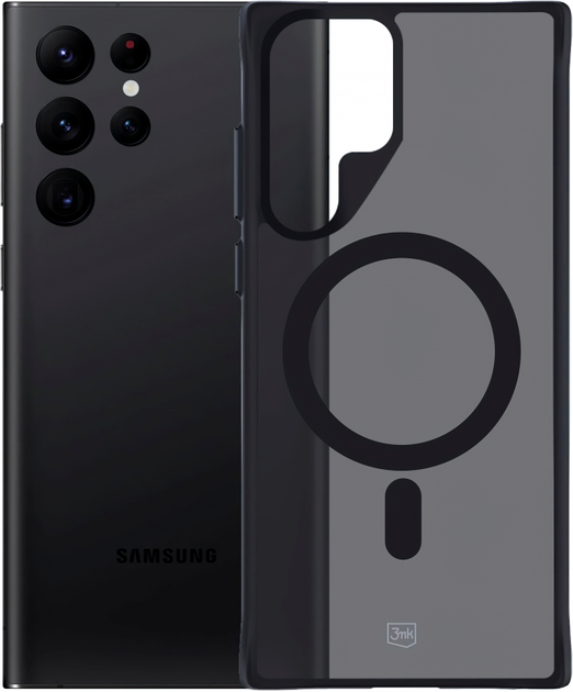 Etui plecki 3MK Smoke Mag do Samsung Galaxy S24 Ultra Black (5903108563437) - obraz 1