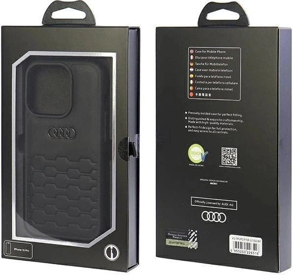 Etui Audi GT Synthetic Leather do Apple iPhone 15 Pro Black (AU-TPUPCIP15P-GT/D2-BK) - obraz 4