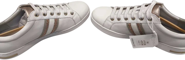 Sneakersy damskie do kostki Geox D921BA085NF-C1ZH8 38 24.7 cm Biały/Złoty (8054730442021) (955555909473850) - Outlet - obraz 4