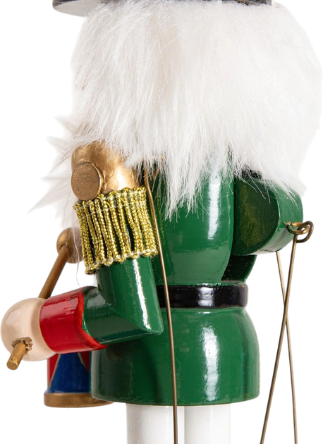 Фігурка Homla лускунчик дерев’яна на барабані з музичною шкатулкою 30 см (5904183867793) - зображення 4