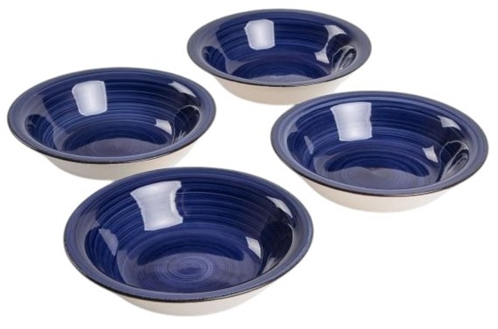 Набір тарілок Homla Oblan глибоких синіх 4 шт (5906496706660) - зображення 1