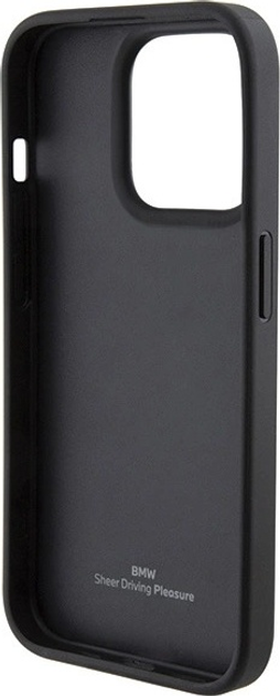Панель BMW Leather Textured & Stripe для Apple iPhone 15 Pro Black (BMHCP15L22RDPK) - зображення 7