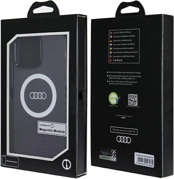 Панель Audi IML Big Logo MagSafe для Apple iPhone 14 Pro Max Black (AU-IMLMIP14PM-Q5/D2-BK) - зображення 7