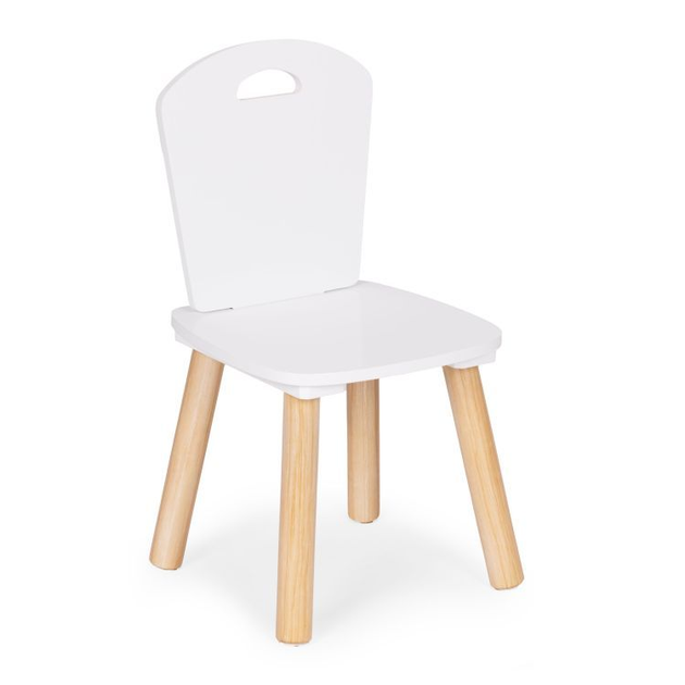 Zestaw mebli dla dzieci EcoToys stolik, 2 krzesła, białe (5905817007998) - obraz 4