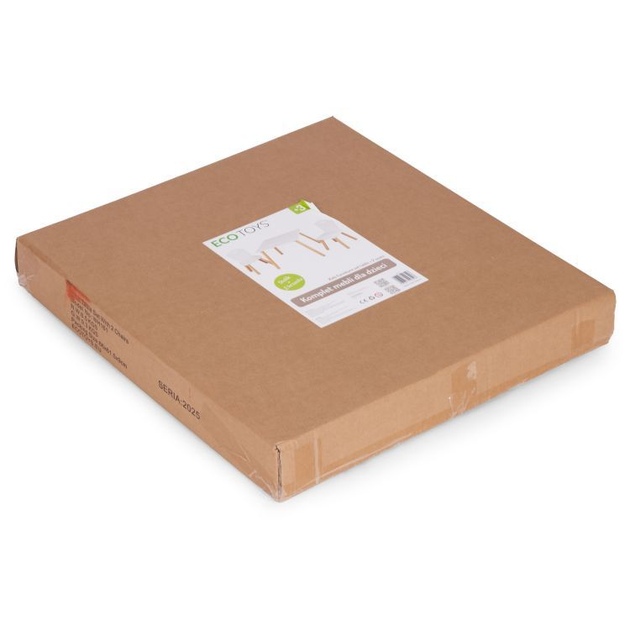 Zestaw mebli dla dzieci EcoToys stolik, 2 krzesła, białe (5905817007998) - obraz 6