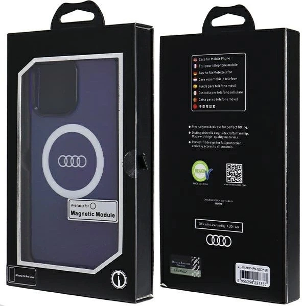 Etui Audi IML Big Logo MagSafe do Apple iPhone 14 Pro Max Navy Blue (AU-IMLMIP14PM-Q5/D2-BE) - obraz 7
