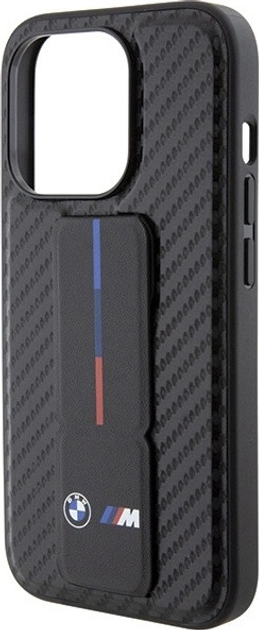 Панель BMW Grip Stand Smooth & Carbon для Apple iPhone 15 Pro Black (BMHCP15LGSPCCK) - зображення 7