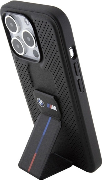 Панель BMW Grip Stand Smooth & Perforated для Apple iPhone 15 Pro Black (BMHCP15LGSPPRK) - зображення 2