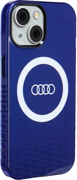 Etui Audi IML Big Logo MagSafe do Apple iPhone 15/14/13 Navy Blue (AU-IMLMIP15-Q5/D2-BE) - obraz 3