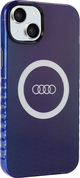 Etui Audi IML Big Logo MagSafe do Apple iPhone 15 Plus/14 Plus Navy Blue (AU-IMLMIP15M-Q5/D2-BE) - obraz 3