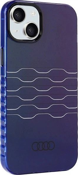 Etui Audi IML MagSafe do Apple iPhone 15 Plus/14 Plus Navy Blue (AU-IMLMIP15M-A6/D3-BE) - obraz 3