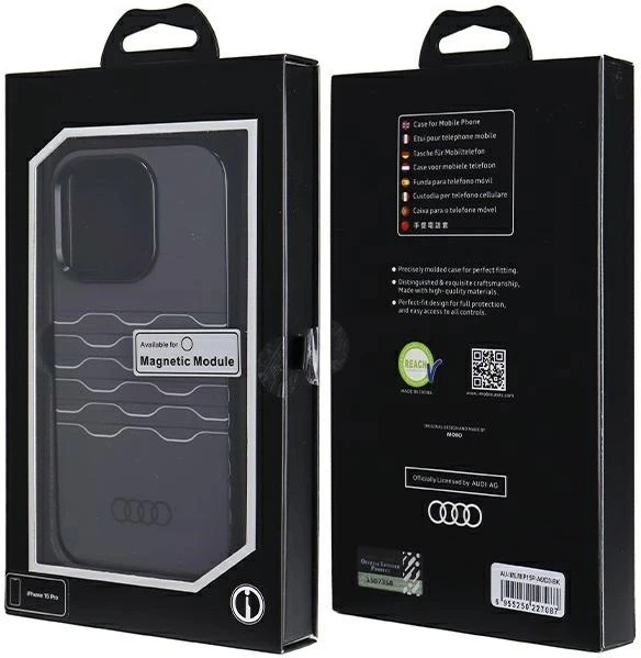 Панель Audi IML MagSafe для Apple iPhone 15 Pro Black (AU-IMLMIP15P-A6/D3-BK) - зображення 7