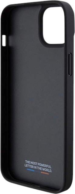 Панель BMW Perforated Tricolor Line для Apple iPhone 15 Plus/14 Plus Black (BMHCP15M23PUPVK) - зображення 7