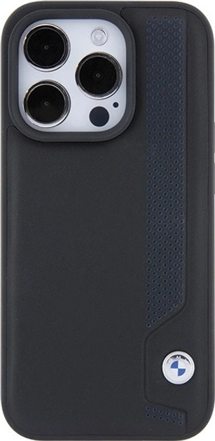 Панель BMW Leather Blue Dots для Apple iPhone 15 Pro Max Black (BMHCP15X22RBDK) - зображення 3