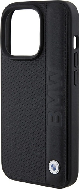 Панель BMW Leather Textured & Stripe для Apple iPhone 15 Pro Max Black (BMHCP15X22RDPK) - зображення 6