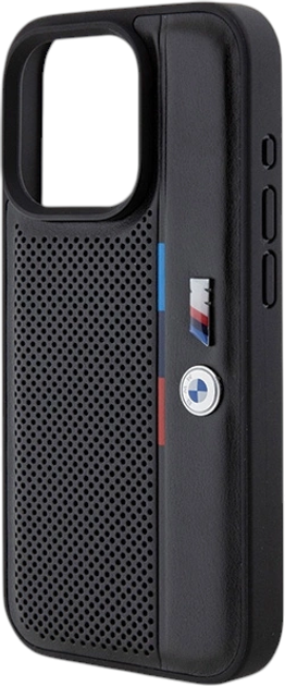 Панель BMW Perforated Tricolor Line для Apple iPhone 15 Pro Max Black (BMHCP15X23PUPVK) - зображення 6