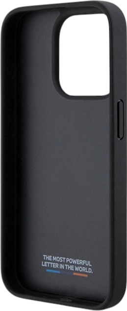 Панель BMW Perforated Tricolor Line для Apple iPhone 15 Pro Max Black (BMHCP15X23PUPVK) - зображення 7