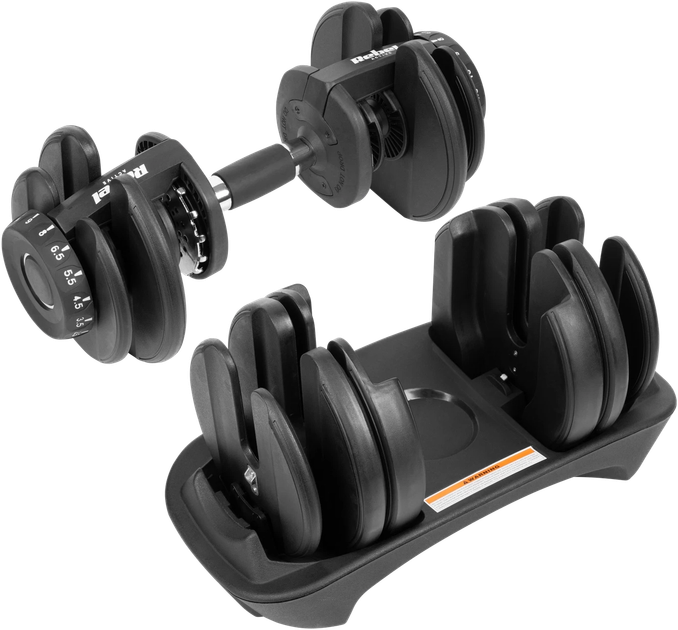 Hantel żeliwny regulowany automat Rebel Active RBA-2303 1 x 24 kg (5901890100700) - obraz 3