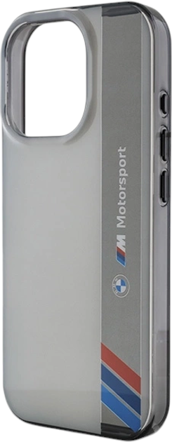 Панель BMW Motosport IML Vertical Stripe для Apple iPhone 16 Pro Gray (BMHCP16L23HTFEG) - зображення 6