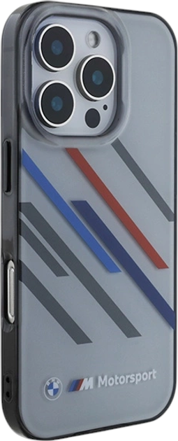 Панель BMW Motosport IML Random Stripes для Apple iPhone 16 Pro Gray (BMHCP16L23HTRAG) - зображення 4