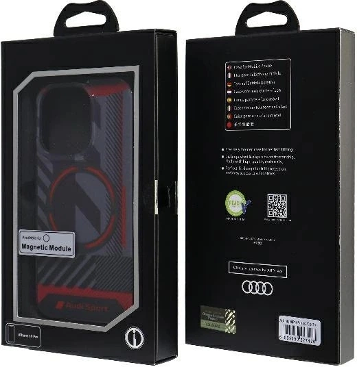 Etui Audi IML Sport MagSafe do Apple iPhone 14 Pro Black (AU-IMLMIP14P-RSQ/D2-BK) - obraz 7