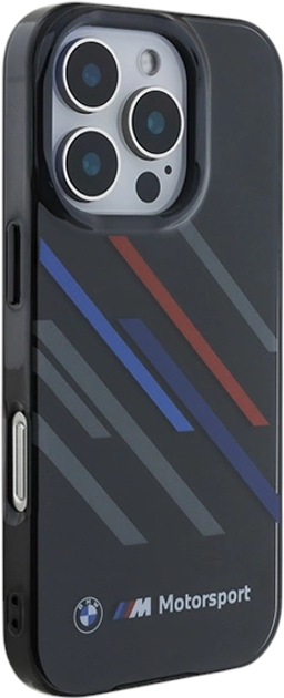 Панель BMW Motosport IML Random Stripes для Apple iPhone 16 Pro Black (BMHCP16L23HTRAK) - зображення 4