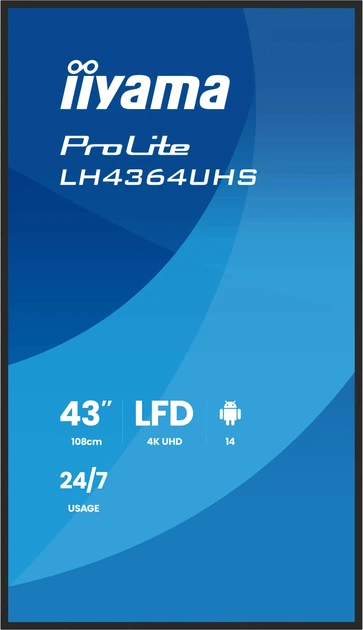 Monitor 43" iiyama ProLite LH4364UHS-B1AG - obraz 4