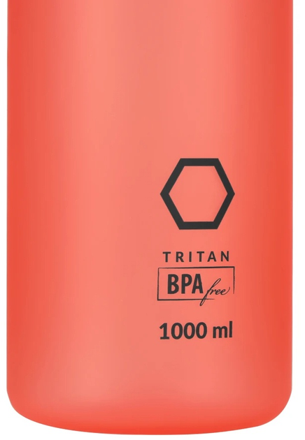 Пляшка для води HMS NCD61 1000 мл Трітанова Червона (15-02-054) - зображення 3