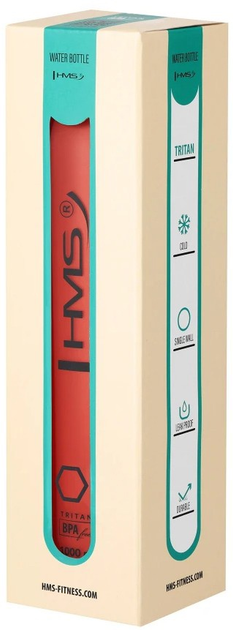 Пляшка для води HMS NCD61 1000 мл Трітанова Червона (15-02-054) - зображення 4