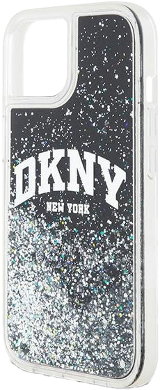 Etui DKNY Liquid Glitter Big Logo do Apple iPhone 13/14/15 Black (3666339270711) - obraz 5