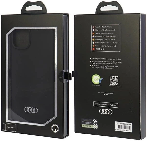 Etui Audi Silicone Case do Apple iPhone 15 Plus/14 Plus Black (AU-LSRIP15M-Q3/D1-BK) - obraz 7